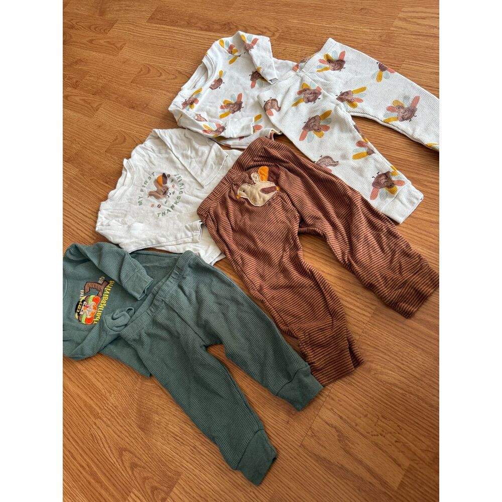 Thanksgiving Bundle Outfit Sets Baby 12-18 Months